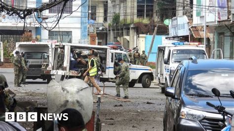 philwin bomb|Philippines: Twin explosions hit Jolo, killing at least 14.